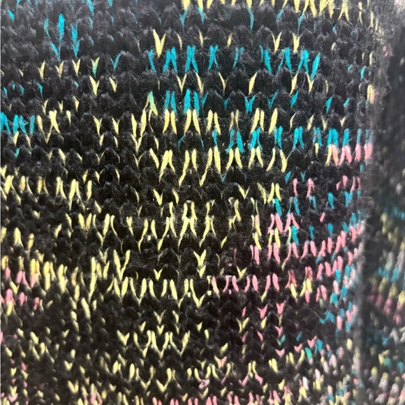 POL ANTHROPOLOGIE MULTICOLORED CROCHET KNIT BOHEMIAN RELAXED FIT SWEATER SZ L - Picture 6 of 9